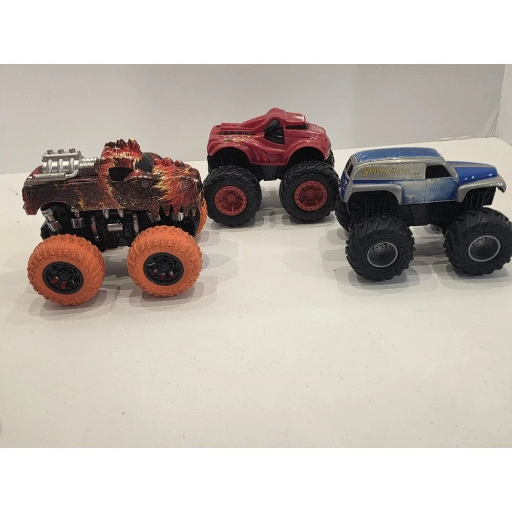 Monster Jam Trucks Big Wheels Lot of 3